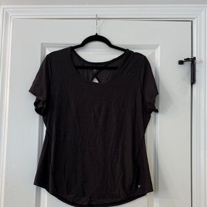 Old Navy Dark Charcoal Short-Sleeve Women's Activewear Top